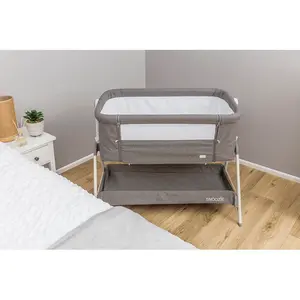 Snoozie Folding Travel Cot with Mattress Dark Grey