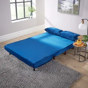 Home Source Morella Blue Double Sofa Bed