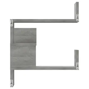 Jacolies 6 Piece Corner Shelf (Set of 2) Grey