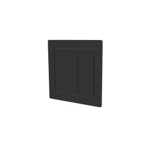 Nes Home Matt Black Square Button WC Flush Plate