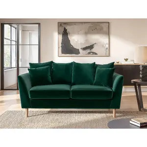 Solace+Co Avery 2 Seater Scatter Back Sofa - Bottle Green