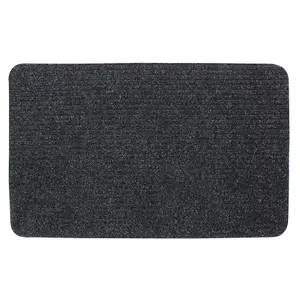 JVL Delta Scraper Doormat, 50x80cm, Charcoal