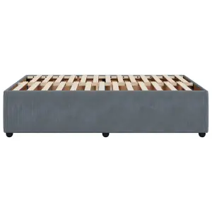 Berkfield Bed Frame without Mattress Dark Grey 120x200 cm Velvet