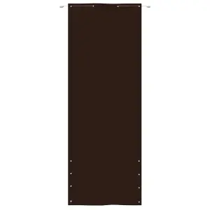 Berkfield Balcony Screen Brown 80x240 cm Oxford Fabric