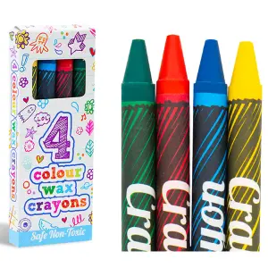 4xWax Crayons Assorted Safe Non-Toxic Christmas Stocking Filler Crayons For Kids