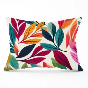 Bright Leaves Pattern Cushions 33cm x 48cm