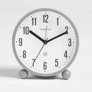 Mantle Wall Clock Home Decor Small Bedroom Kitchen Living Room Quartz, Grey