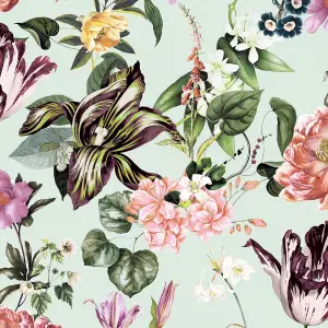 Galerie Flora Green Floral Rhapsody Wallpaper