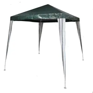 2.4m x 2.4m (8ft x 8ft) Outdoor Gazebo Party Tent Easy Construction in Green & White