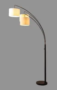 Lighting123 Ethan Floor Lamp E27 Bulb Cap for Living Room Bedroom Office