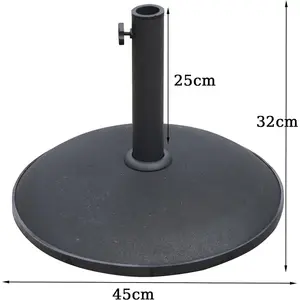 10kg Parasol Base Round Garden Umbrella Stand Tightening Screw Outdoor Stand