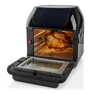 Air Fryer Mini Oven with Rotisserie, 12L, with 90 Minute Timer, 9 Pre-Set Programmes & Digital Display