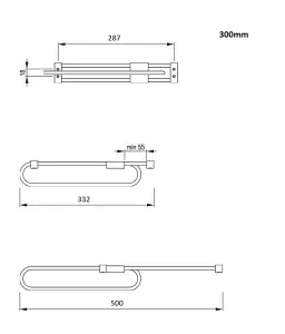 Pull out clothes hanger E50 - 300mm