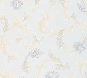 Galerie Neapolis 3 Blue Acanthus Trail Embossed Wallpaper