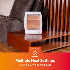 Geepas Portable Quartz Halogen Heater with 2 Temperature Settings