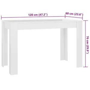 Elsebeth Dining Table High Gloss White