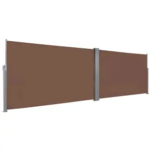 Berkfield Retractable Side Awning 160x600 cm Brown