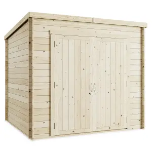 BillyOh Pro Pent Log Cabin Wooden Shed - W2.5m x D2.0m (8 x 7ft) - 19mm Thickness