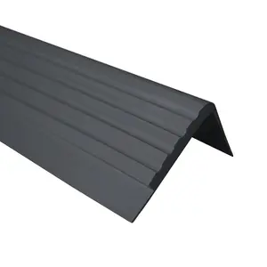 Stair non anti slip nosing rubber angle step edge PVC RF 150cm dark gray