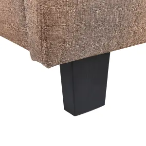 Fabric EU Super King Size Bed Brown LA ROCHELLE