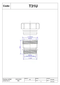 McAlpine T31U 1.5" Straight Connector - BSP Male x Universal