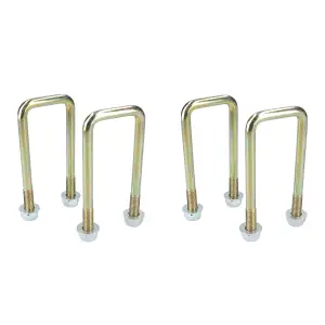 4 Pack M10 40mm x 110mm U-Bolt N-Bolt for Trailers with Nuts HIGH TENSILE