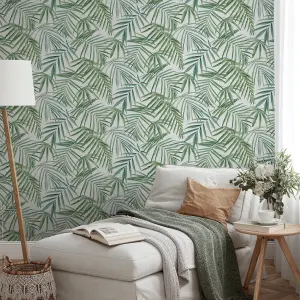 Arthouse Palm Leaves Green Wallpaper