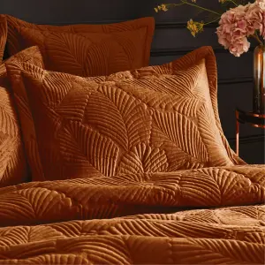 Paoletti Palmeria Quilted Velvet Duvet Cover Set