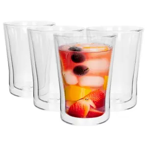 Rink Drink Double-Walled Glasses Set - 360ml - Pack of 4