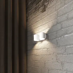 Orbis Aluminium White 2 Light Classic Wall Light