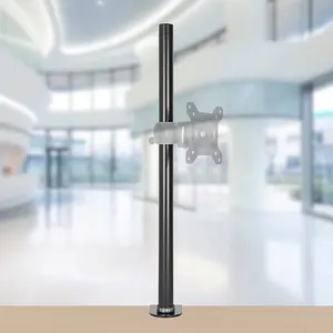 Duronic DM15 DM25 DM35 60cm Monitor Stand Pole, Compatible with Duronic Monitor Desk Mounts, 32mm Diameter, Clamp Included - Black