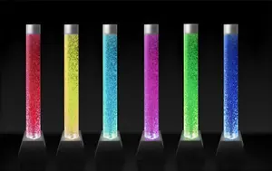 Primrose Bubble Tube Water Feature with Colour Changing LEDs Indoor Use 130cm