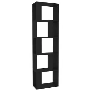 Berkfield Book Cabinet/Room Divider Black 45x24x159 cm Engineered Wood