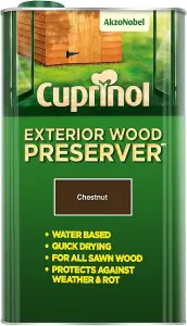 Cuprinol Exterior Wood Preserver Chestnut 5L