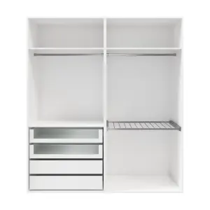 GoodHome Atomia Freestanding White Particle board Wardrobe, clothing & shoes organiser (H)2250mm (W)2000mm (D)655mm