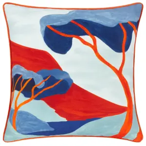 furn. D'Azure Abstract Piped Feather Rich Cushion