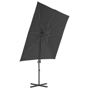 Berkfield Outdoor Umbrella with Portable Base Anthracite