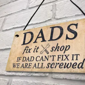 Red Ocean Dads Man Cave Signs Garage Shed Door Wall Hanging Plaque Gifts For Dad Daddy