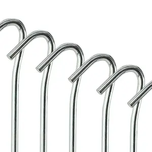 10 x Heavy Duty Tent Pegs - Made from Galvanised Steel - Ideal For Standard Sized Tents Securing Gazebos, Football Nets