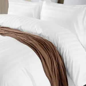 Florane Microfibre 250 TC Reversible Modern & Contemporary Duvet Cover Set with pillow cases White / Single Duvet Cover + 1 Standard Pillowcase