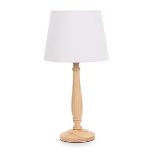 Annum Wood Table Lamp Natural / White / No