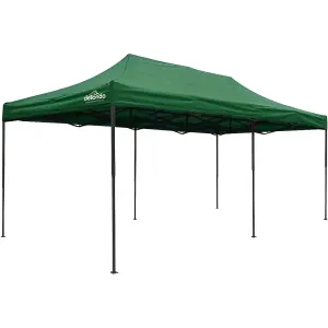 Heavy Duty 3x6m Green Pop-Up Gazebo with Waterproof Canopy for Outdoor Events