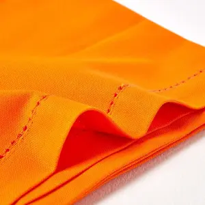 Homescapes Orange Cotton Round Tablecloth 178 cm