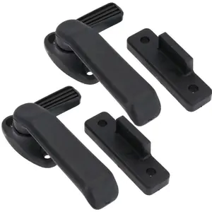 2pk Left Hand Window Handle Lever Catch & Retainer Polypropylene Locker