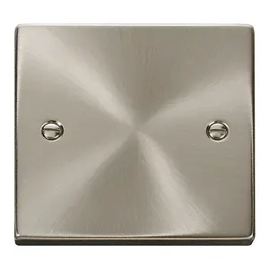 Satin / Brushed Chrome 1 Gang Blank Plate - SE Home