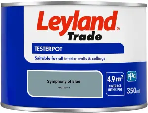 Leyland Trade Vinyl Matt Walls & Ceilings Emulsion Paint Symphony of Blue (PPG1035-4) 350ml Tester