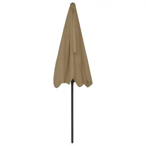 Berkfield Beach Umbrella Taupe 200x125 cm