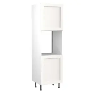 Kitchen Kit Single Oven Tall Housing Unit 600mm w/ Shaker Cabinet Door - Ultra Matt White