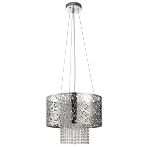 Minnie Polished Chrome Pendant Ceiling Light