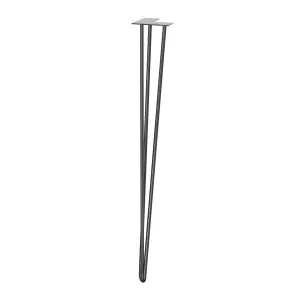 GoodHome Nantua 890mm Black Modern Hairpin Worktop support leg